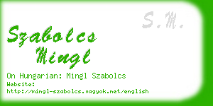 szabolcs mingl business card